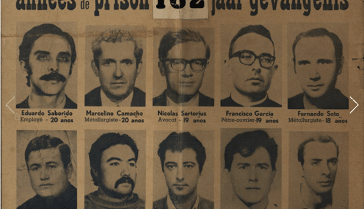 Cartel de los diez acusados de CCOO del Proceso 1001./ Archivo Histórico de CCOO de Andalucía